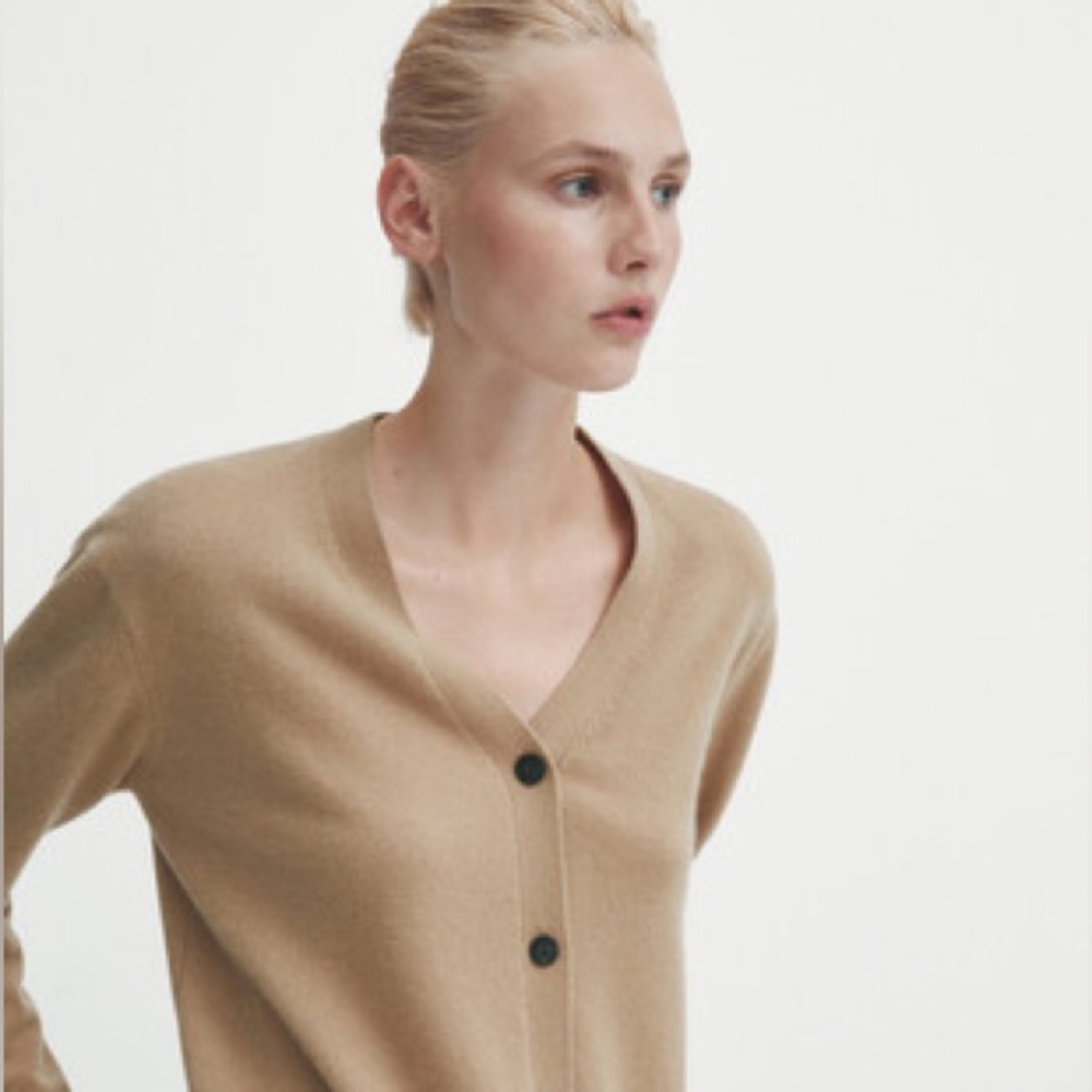 NWT Massimo Dutti V-Neck Cardigan 100% Cashmere